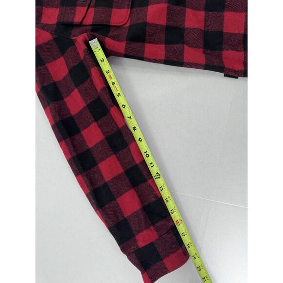 Woolrich Alaskan Melton Wool Overshirt Flannel Men’s Sz L Buffalo Plaid Shacket - Picture 6 of 16